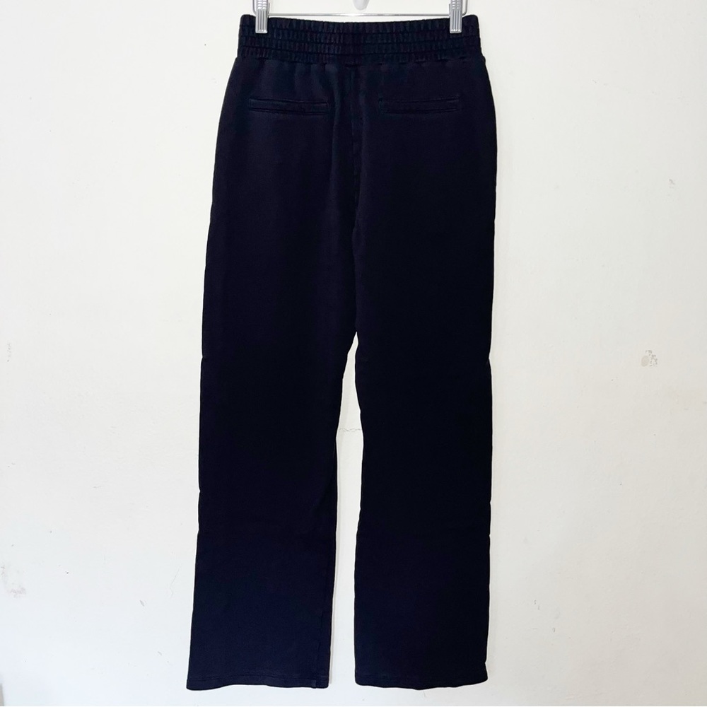 Rebecca Taylor Womens Terry Pants Sz S Wide Leg Lounge Travel Elastic Waist - Picture 7 of 8